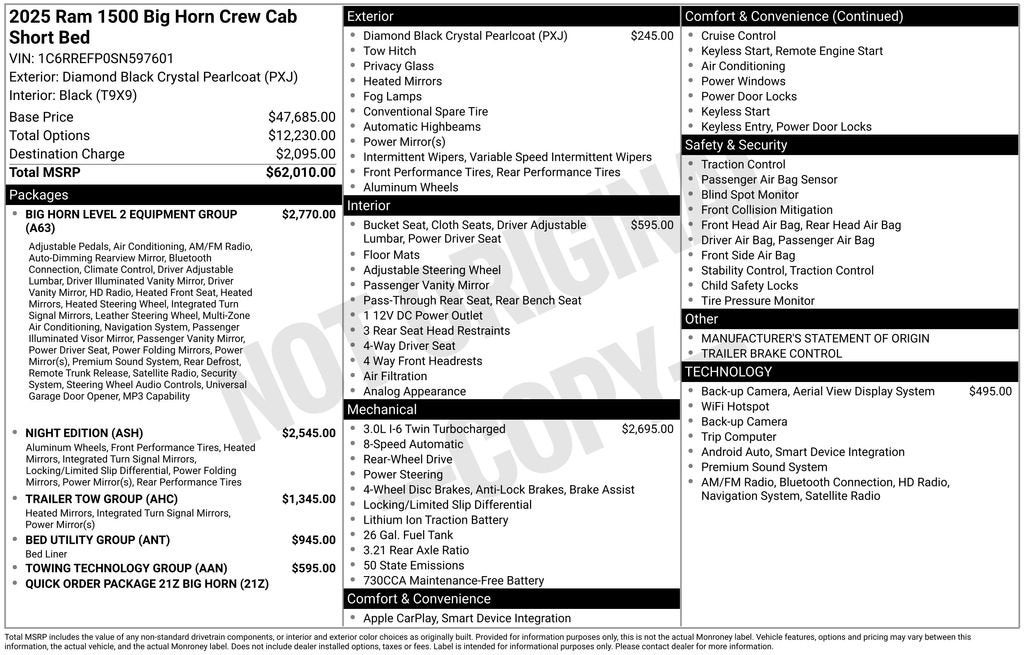 2025 RAM 1500 Big Horn