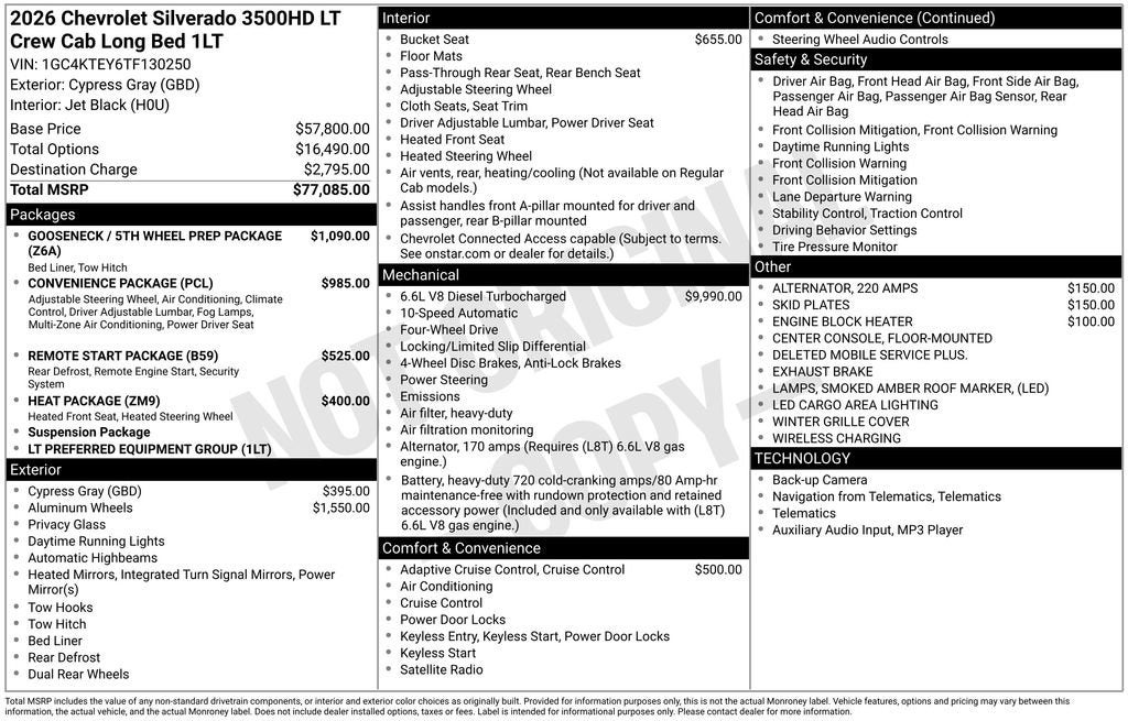 2026 Chevrolet Silverado 3500 HD LT DRW