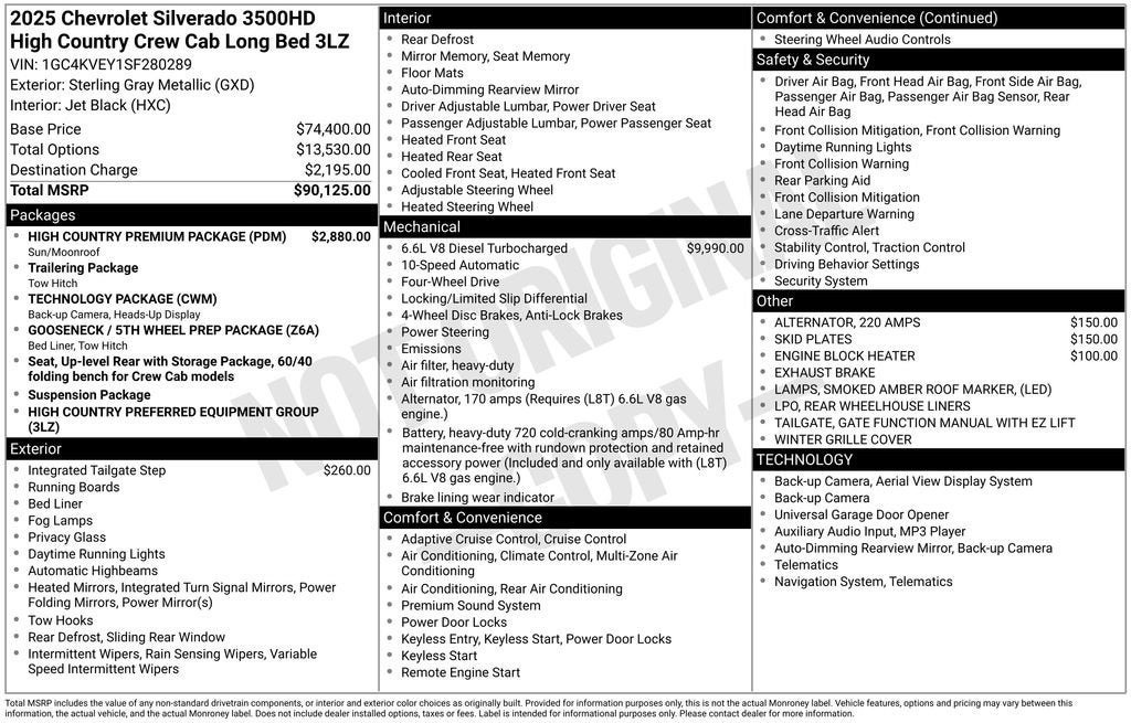 2025 Chevrolet Silverado 3500 HD High Country DRW