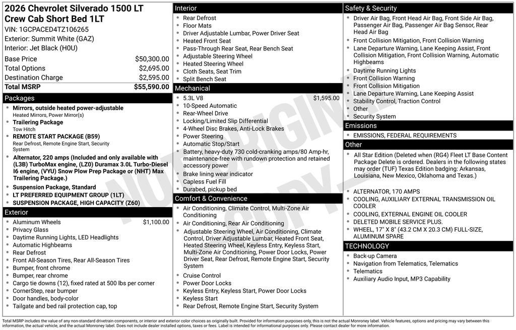 2026 Chevrolet Silverado 1500 LT
