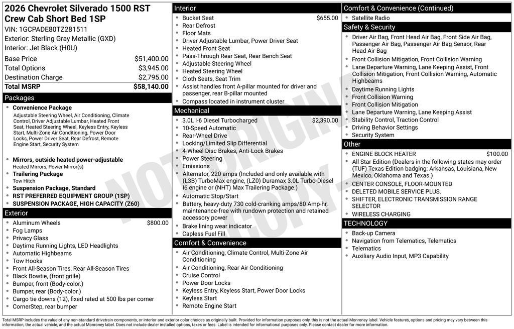 2026 Chevrolet Silverado 1500 RST