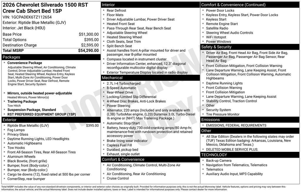 2026 Chevrolet Silverado 1500 RST