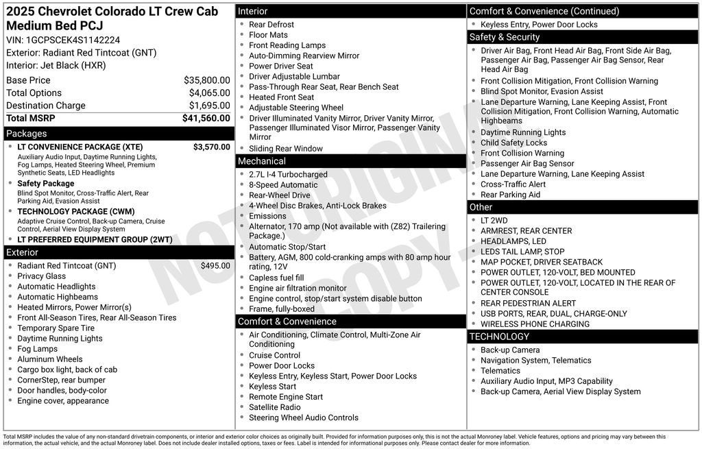 2025 Chevrolet Colorado WT/LT