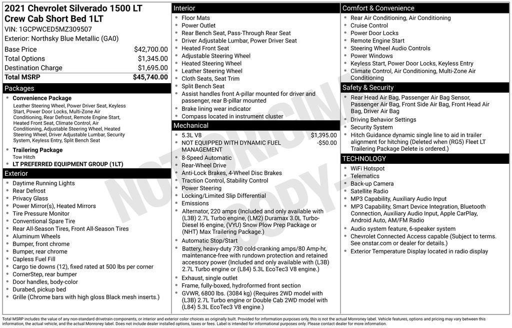 2021 Chevrolet Silverado 1500 LT