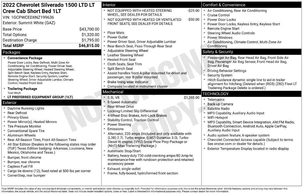 2022 Chevrolet Silverado 1500 LTD LT
