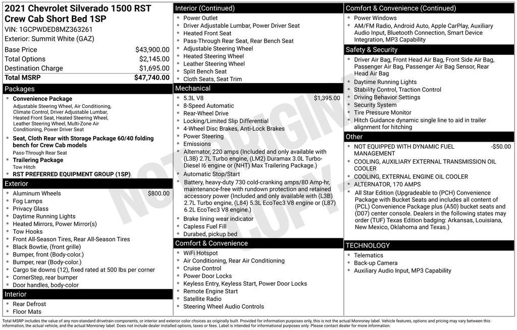 2021 Chevrolet Silverado 1500 RST