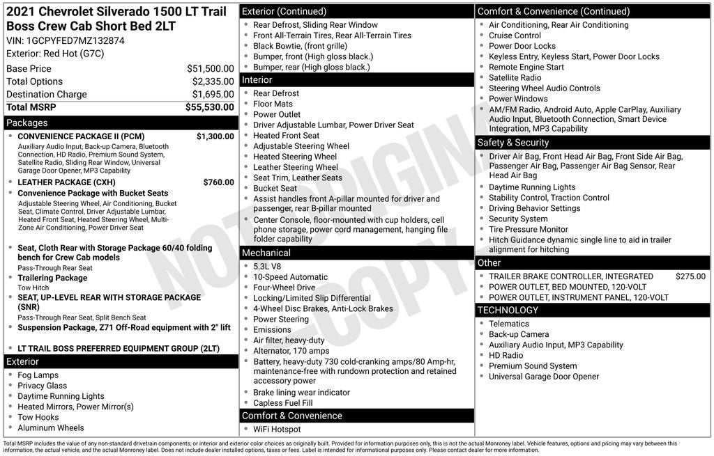 2021 Chevrolet Silverado 1500 LT Trail Boss