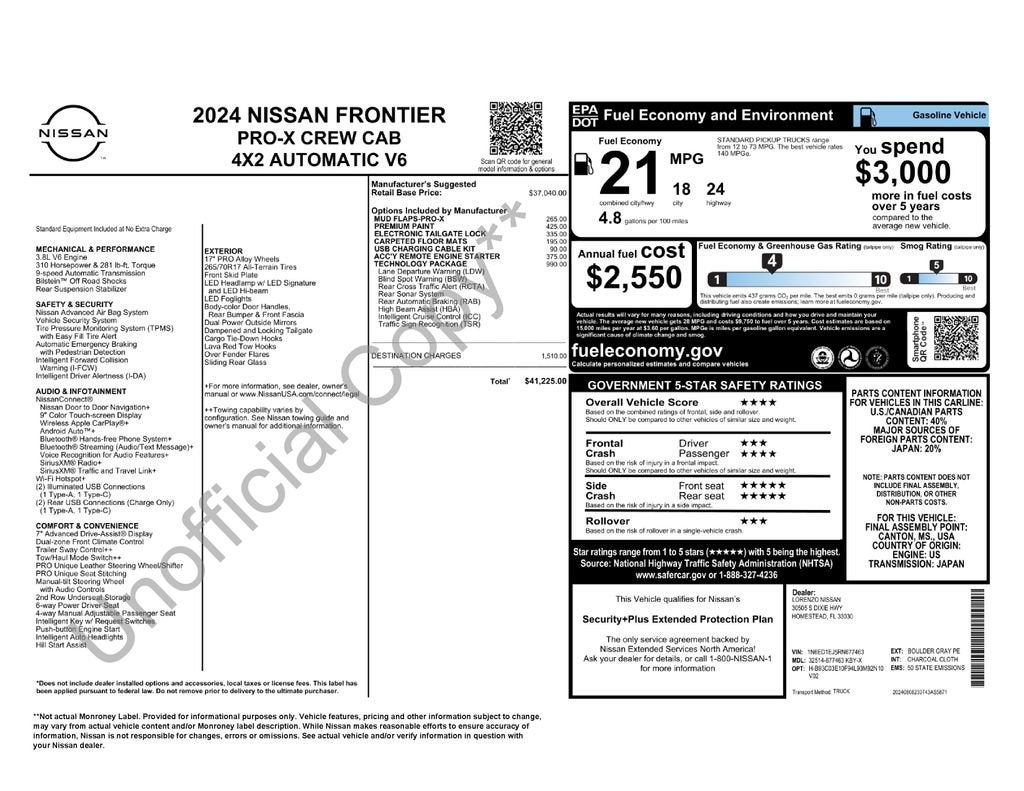 2024 Nissan Frontier PRO-X