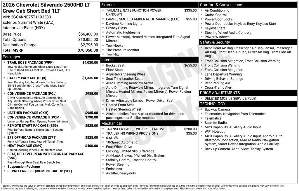 2026 Chevrolet Silverado 2500 HD LT
