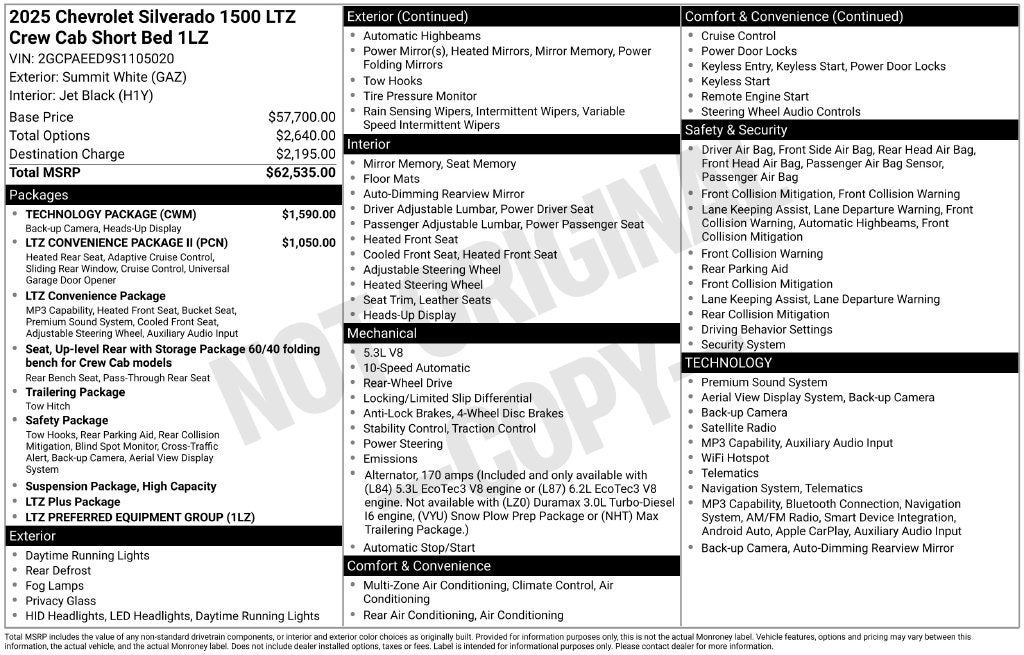 2025 Chevrolet Silverado 1500 LTZ