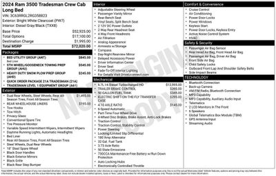 2024 RAM 3500 Tradesman Crew Cab 4x4 8' Box