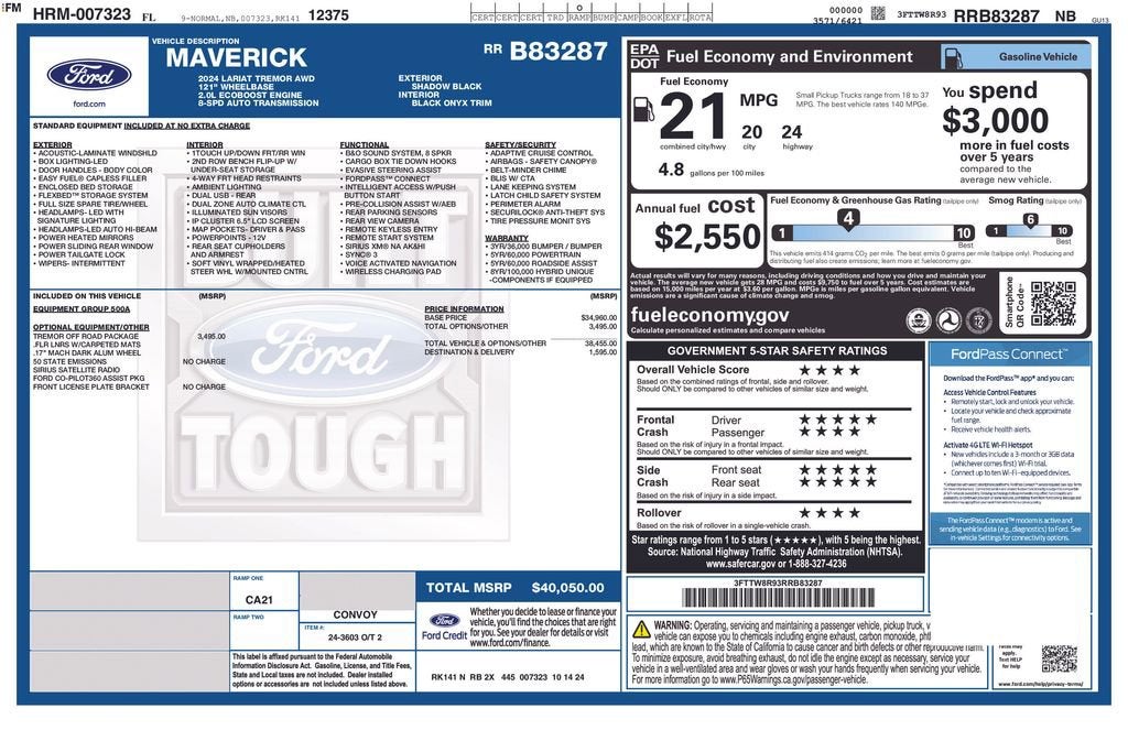 2024 Ford Maverick LARIAT Advanced