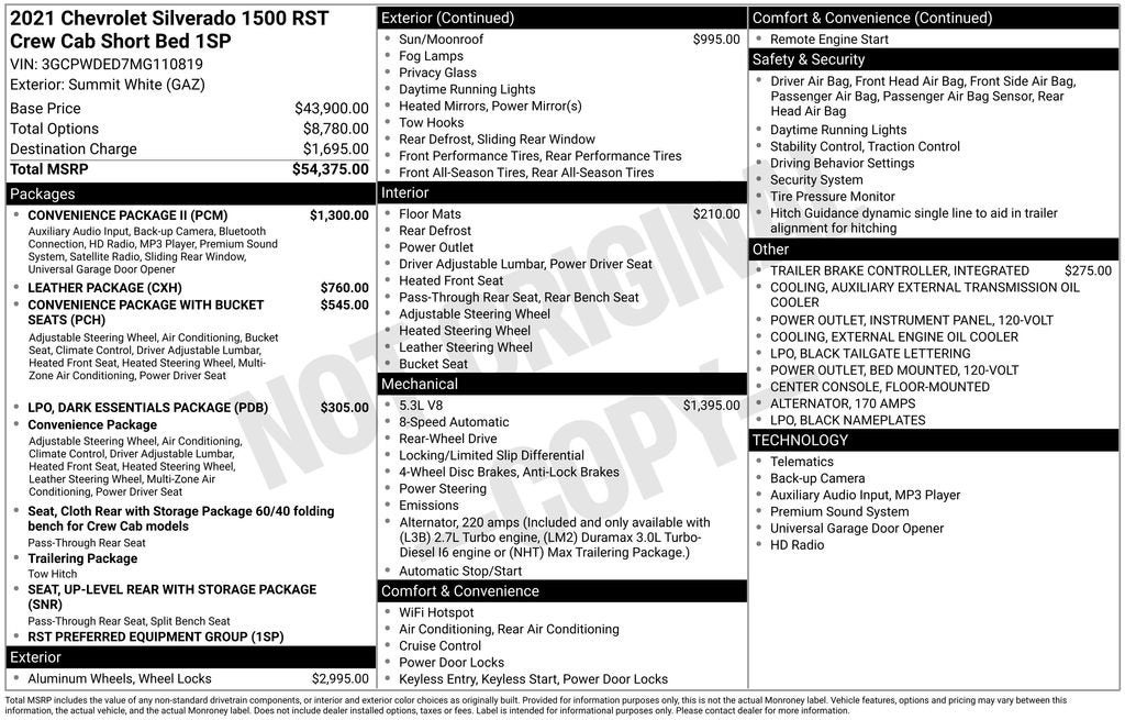 2021 Chevrolet Silverado 1500 RST