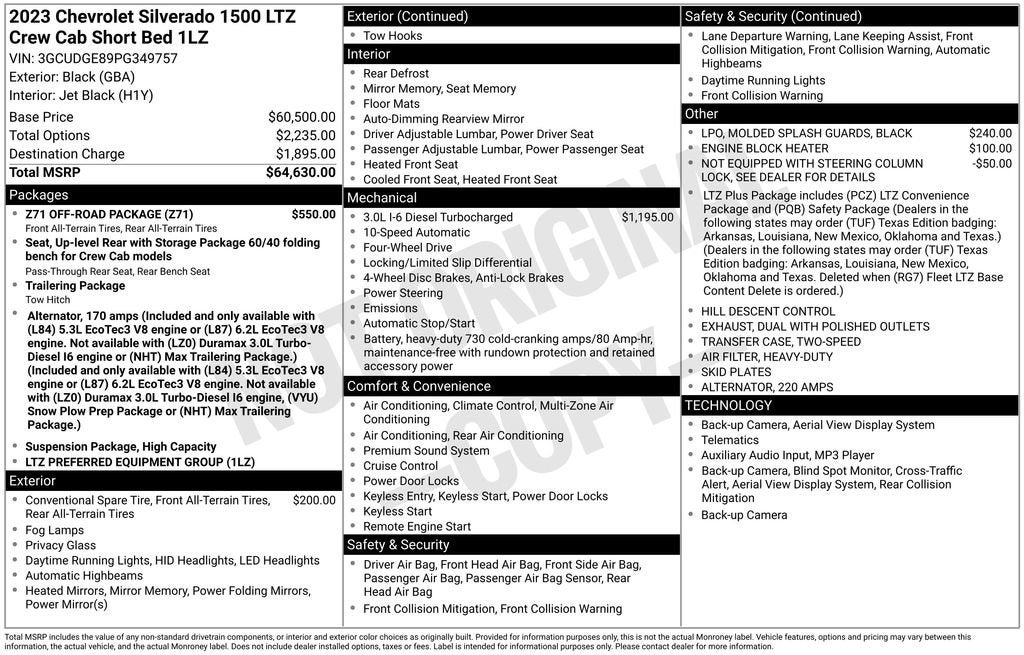 2023 Chevrolet Silverado 1500 LTZ