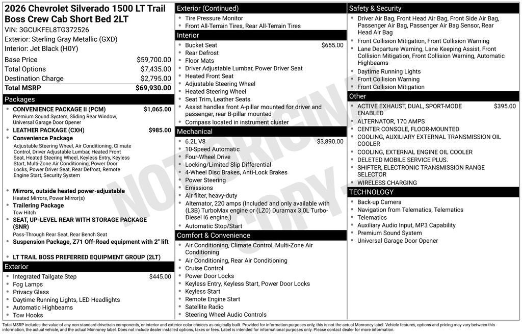 2026 Chevrolet Silverado 1500 LT Trail Boss