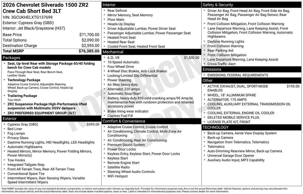 2026 Chevrolet Silverado 1500 ZR2