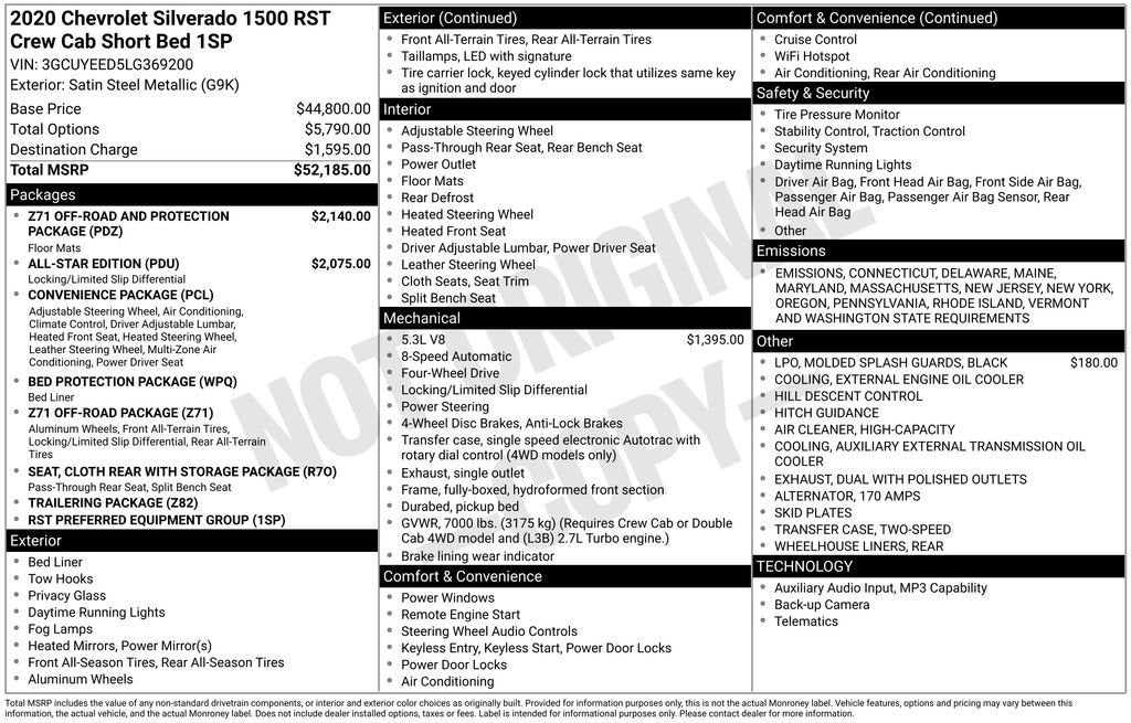 2020 Chevrolet Silverado 1500 RST