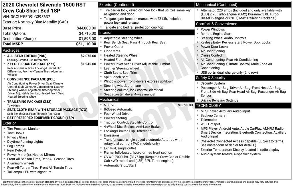 2020 Chevrolet Silverado 1500 RST