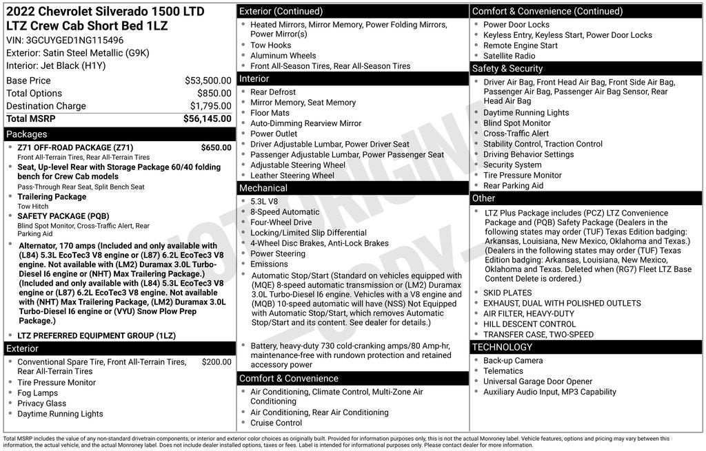 2022 Chevrolet Silverado 1500 LTD LTZ
