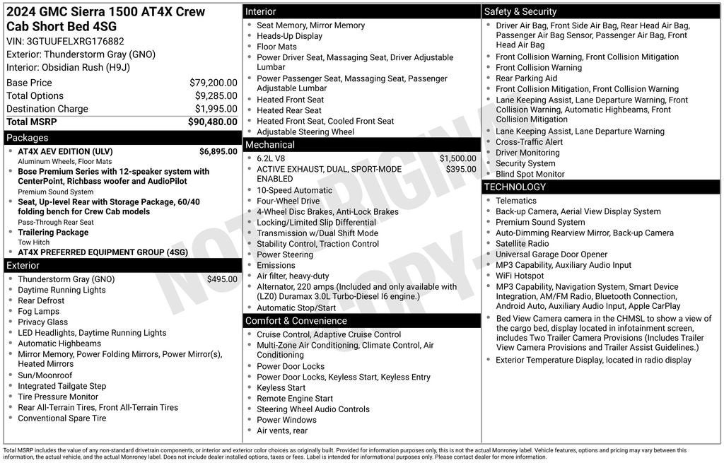 2024 GMC Sierra 1500 AT4X
