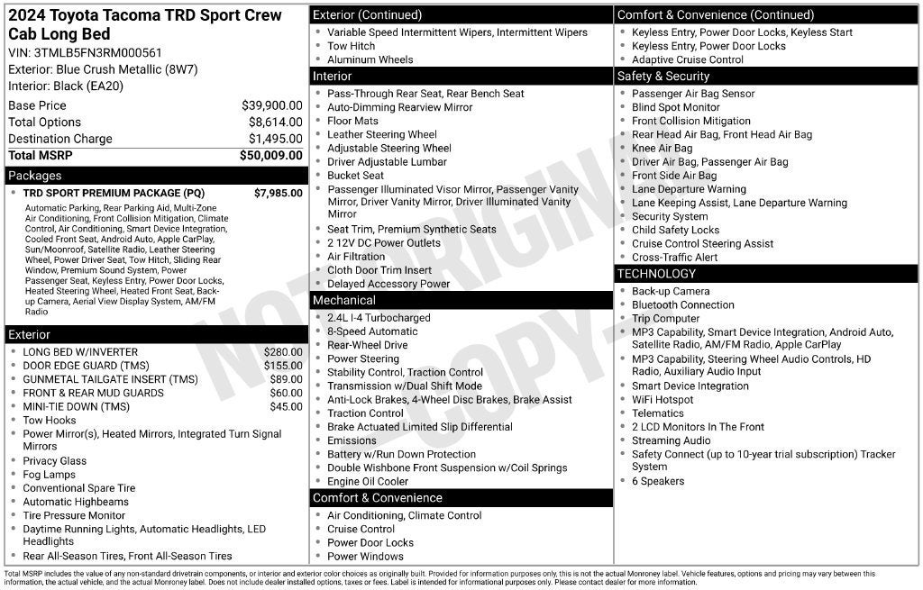 2024 Toyota Tacoma TRD Sport
